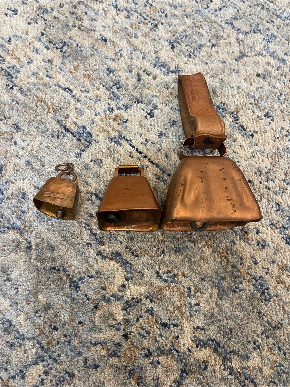 Antique Copper Cowbells Set - Copper Tone